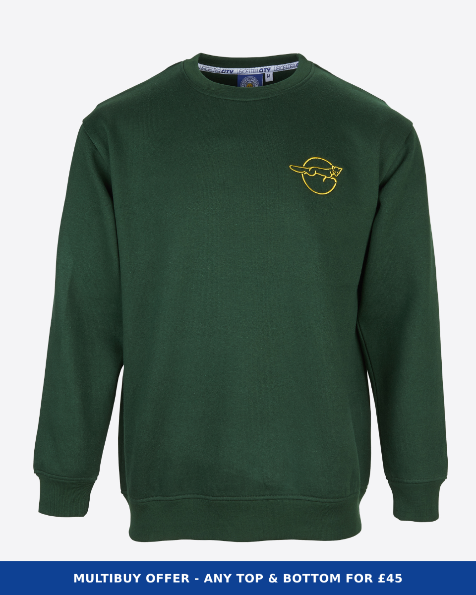 Leicester City Green Essential Retro Sweatshirt - Mens