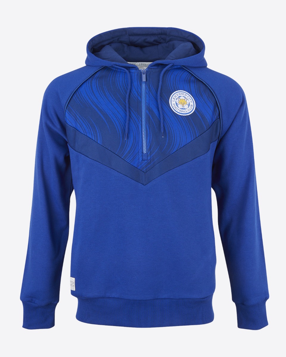 Leicester City On Pitch/Off Pitch Half Zip Home Hoody 2024/25 - Mens