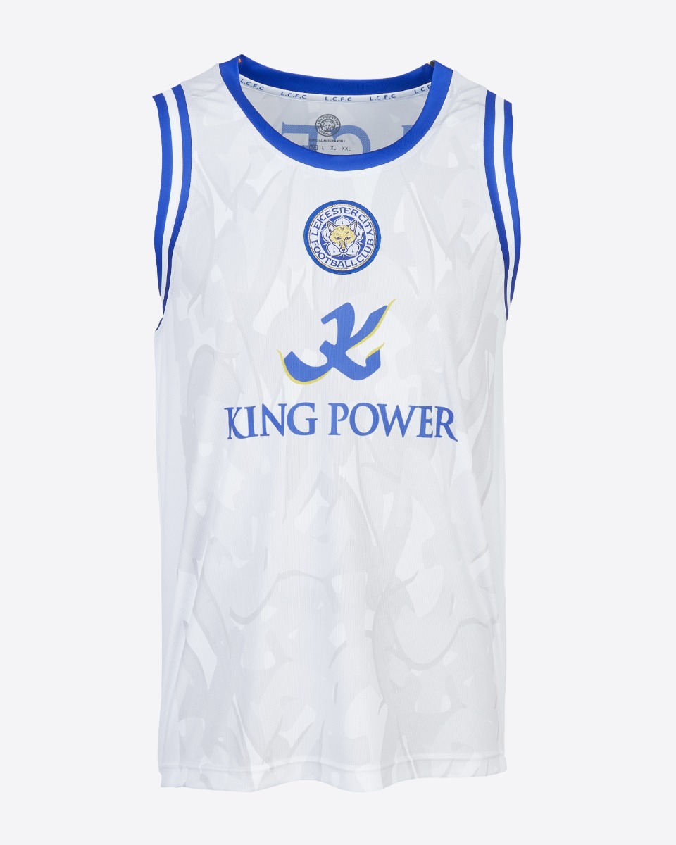 Leicester City King Power Retro - White Basketball Vest