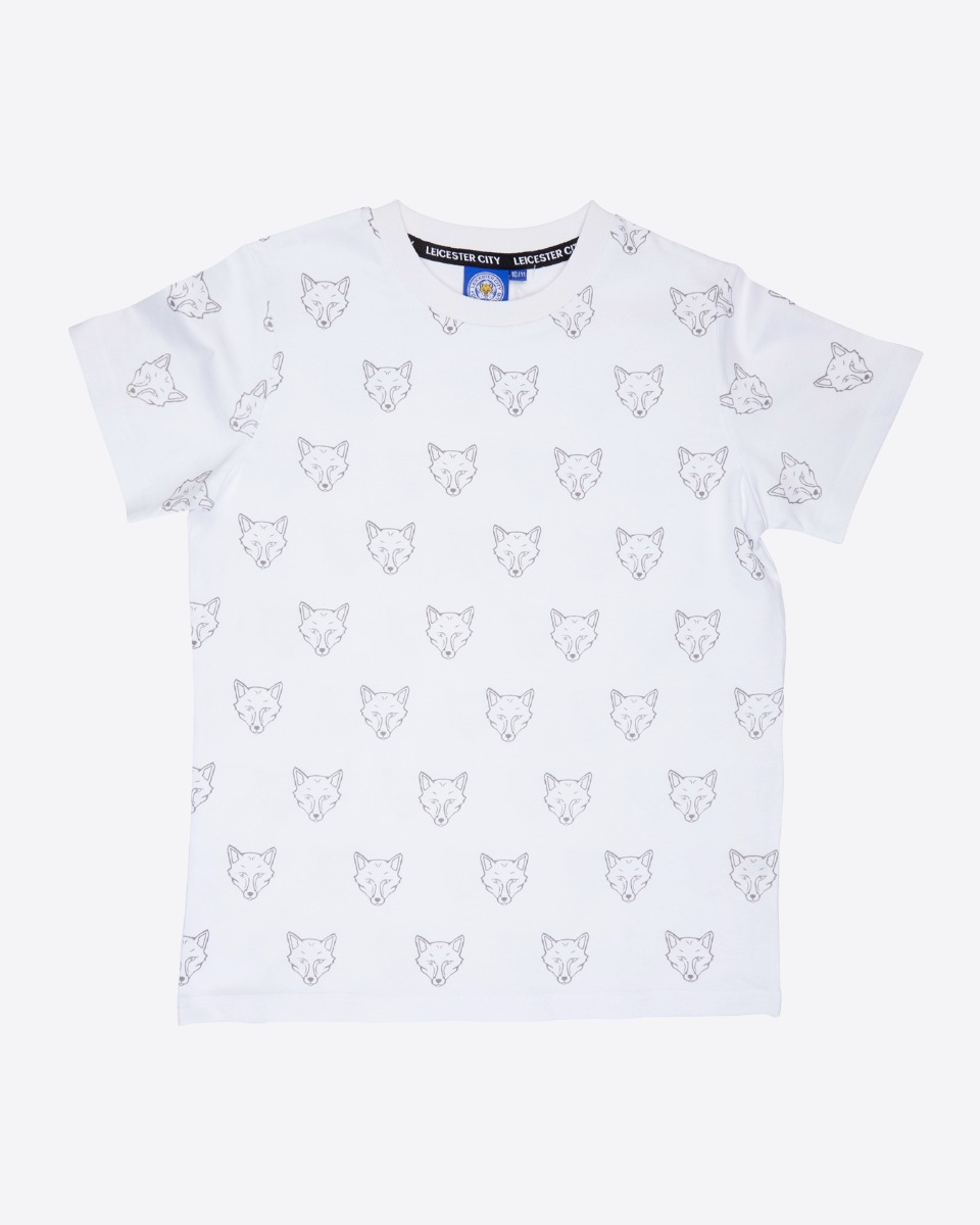 Leicester City Mono Foxhead T-Shirt - Kids