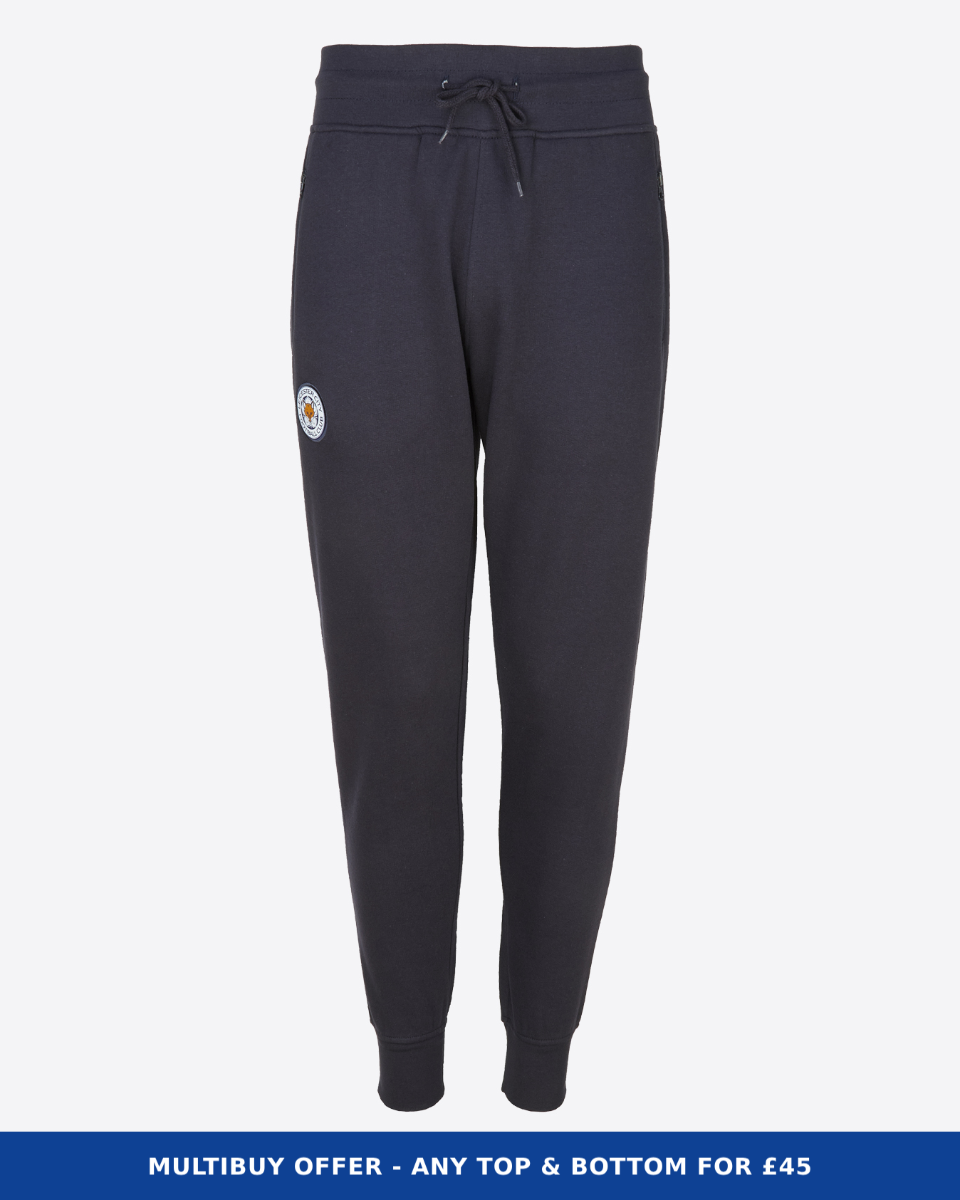 Leicester City Navy Essential Crest Jogger - Mens