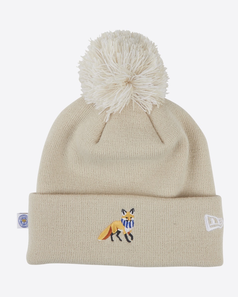 Leicester City New Era Fox With Scarf Bobble Knit Beanie Hat