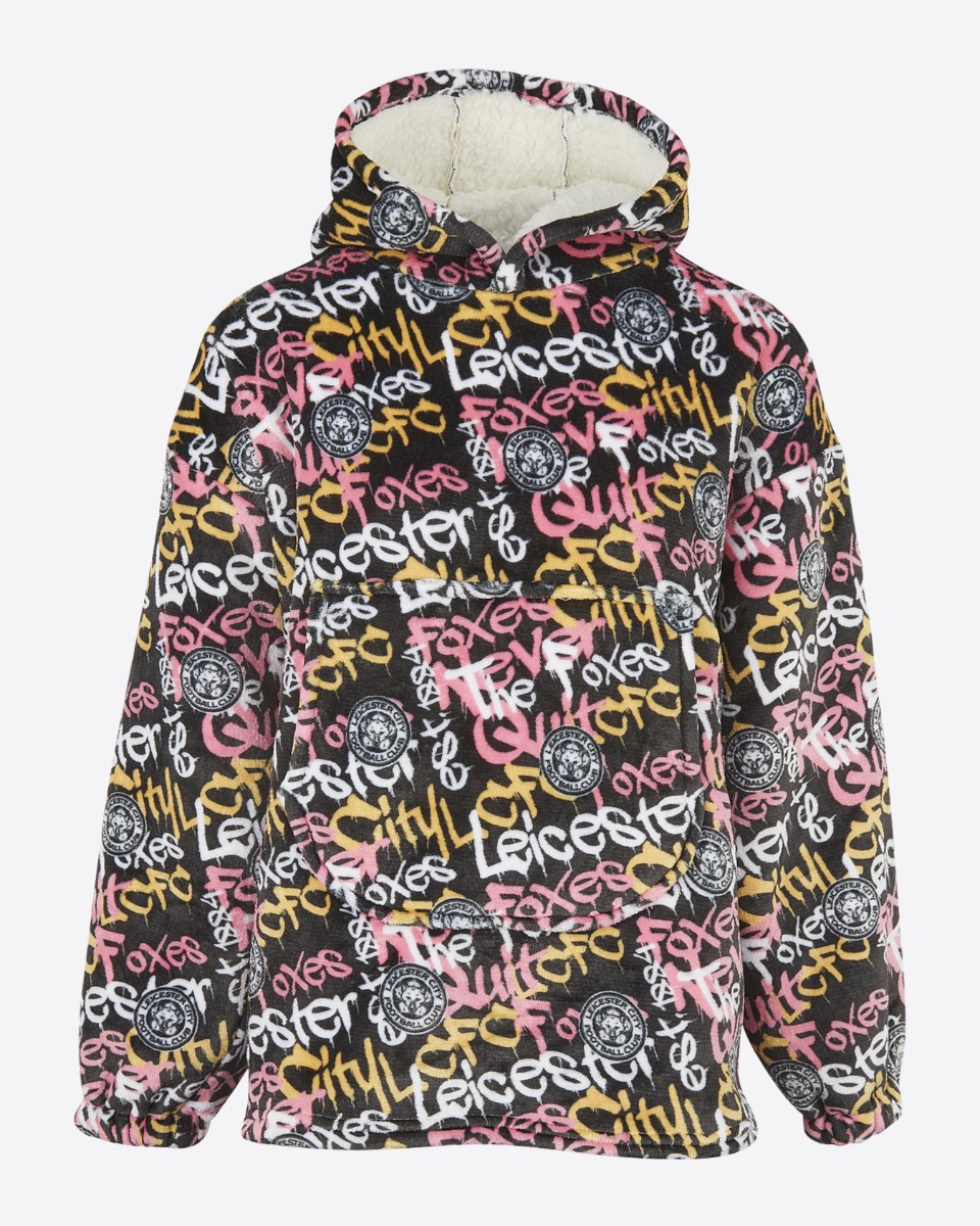 Leicester City Sherpa Graffiti Snuggle Hoody - Kids