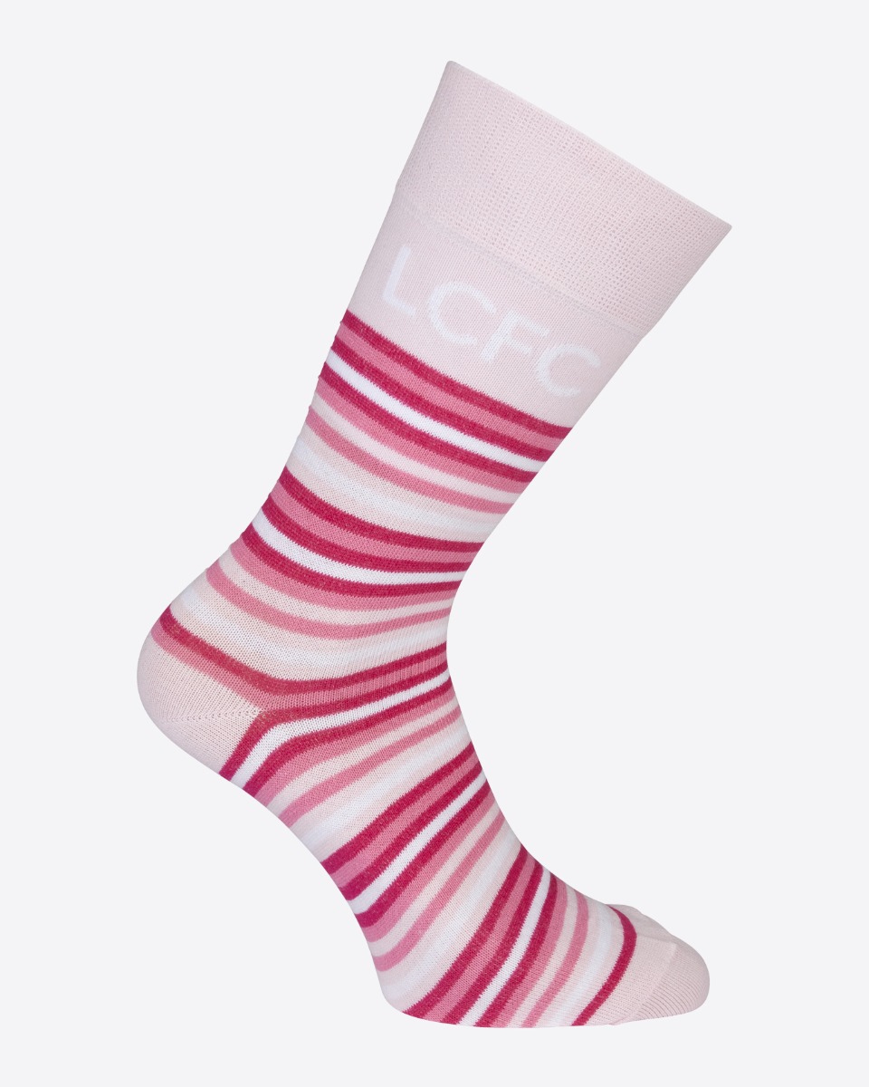 Leicester City Striped Socks - Pink