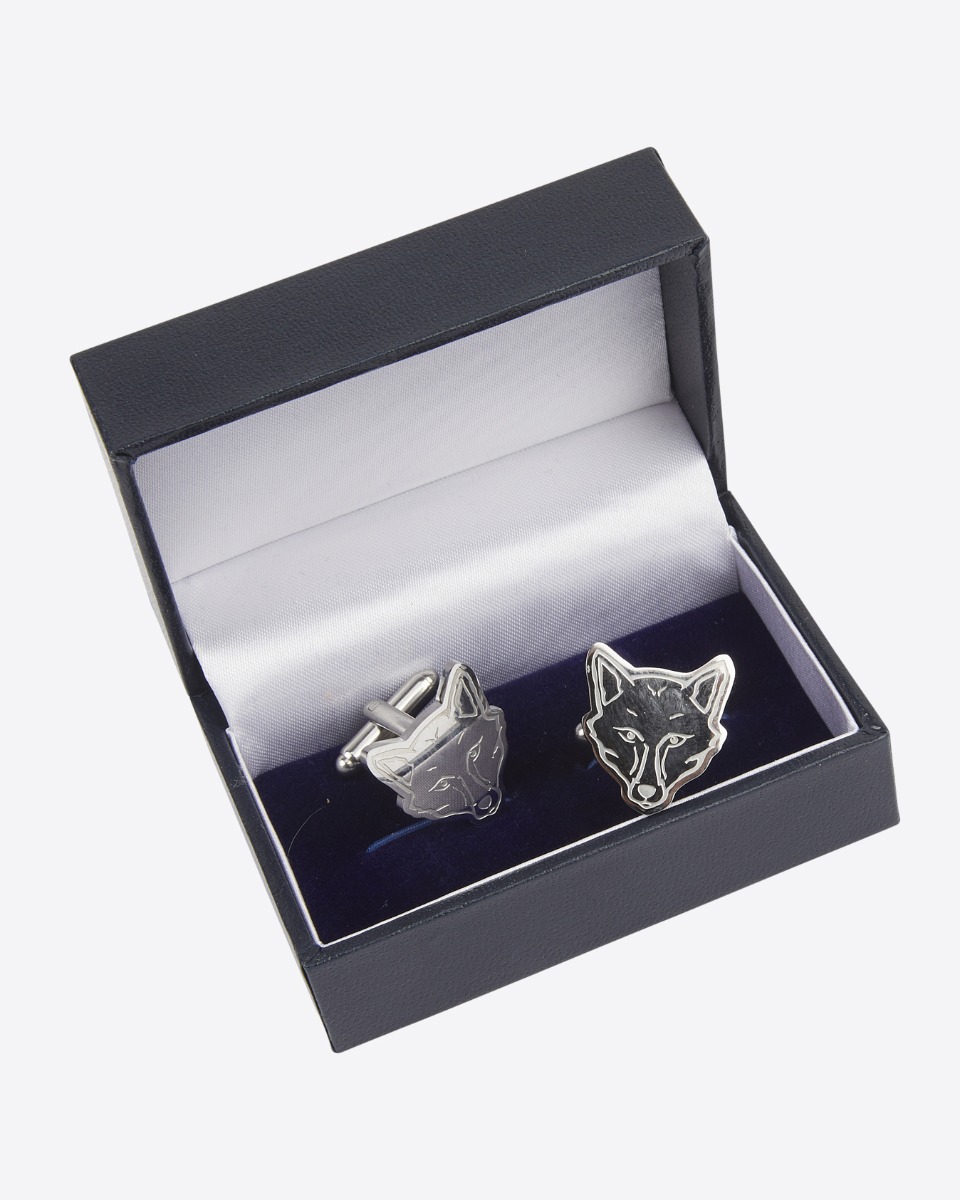 Leicester City Stainless Steel Foxhead Cufflinks