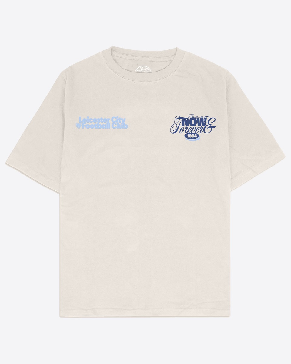 Leicester City Then, Now & Forever Script T-Shirt - Mens