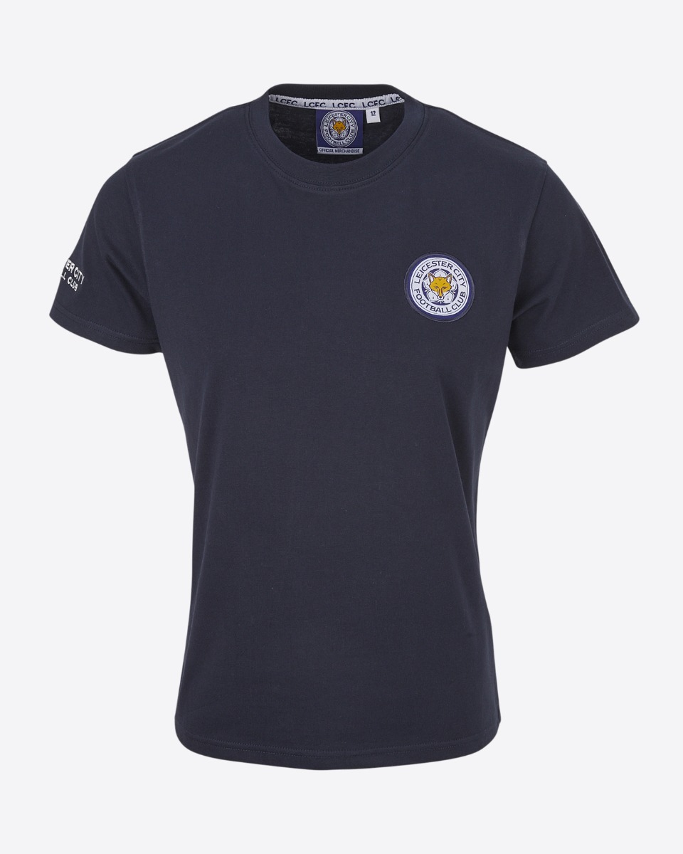 Leicester City Navy Essential Crest T-Shirt - Womens