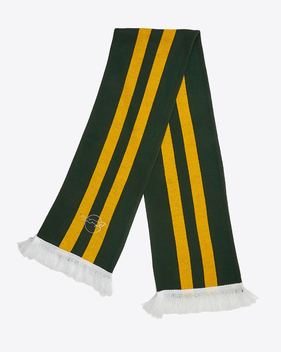 Leicester City Green/Yellow Retro Scarf