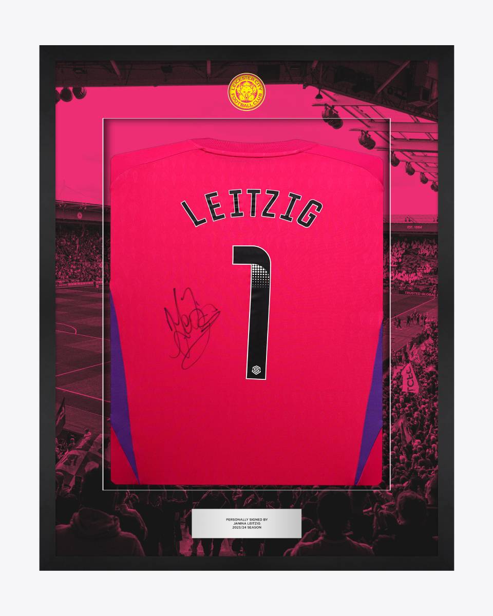 2023/24 Framed Signed Janin Leitzig Home Goalkeeper Shirt