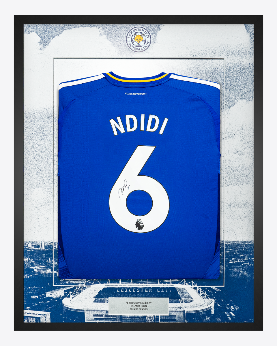 2024/25 Framed Signed Ndidi Home Shirt