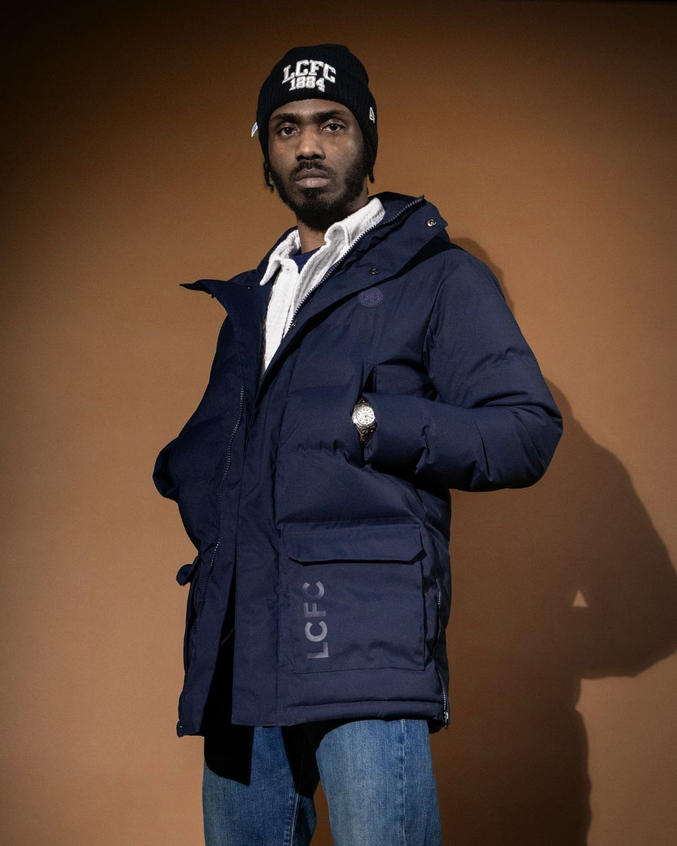 Leicester City Tonal Padded Parka Coat - Mens